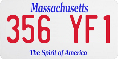 MA license plate 356YF1