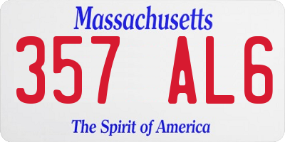 MA license plate 357AL6