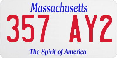 MA license plate 357AY2