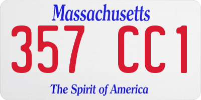 MA license plate 357CC1