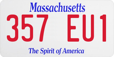 MA license plate 357EU1