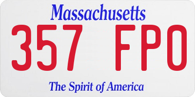 MA license plate 357FP0