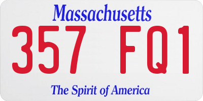 MA license plate 357FQ1