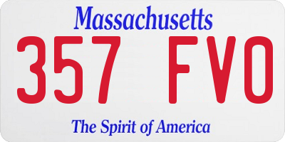 MA license plate 357FV0
