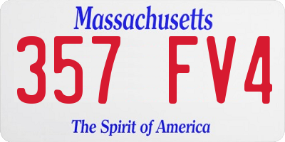 MA license plate 357FV4