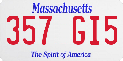 MA license plate 357GI5