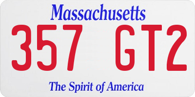 MA license plate 357GT2