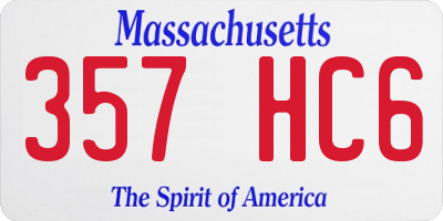 MA license plate 357HC6