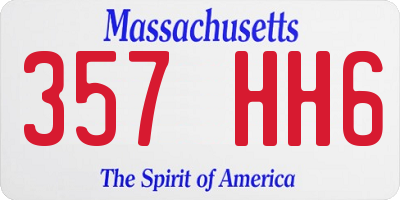 MA license plate 357HH6