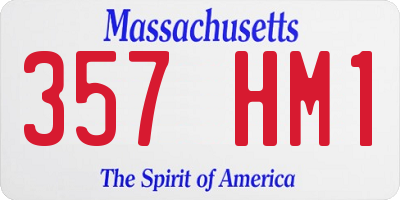 MA license plate 357HM1