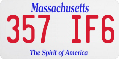 MA license plate 357IF6