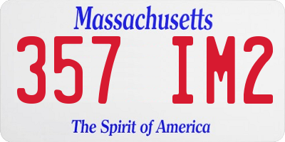MA license plate 357IM2