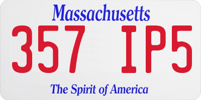 MA license plate 357IP5