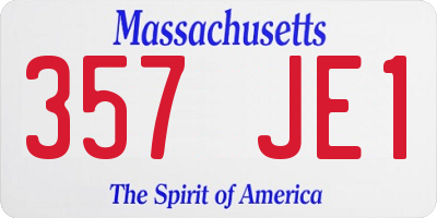 MA license plate 357JE1