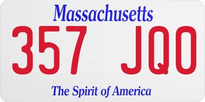 MA license plate 357JQ0