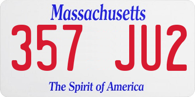 MA license plate 357JU2