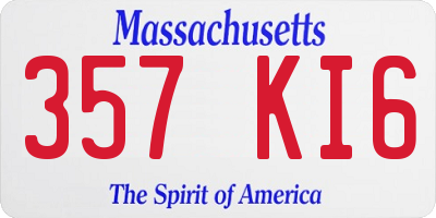 MA license plate 357KI6