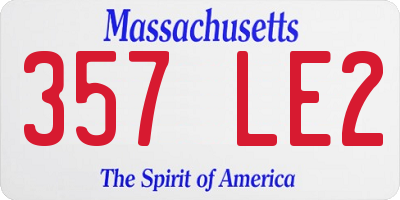 MA license plate 357LE2