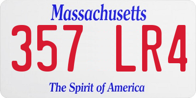 MA license plate 357LR4