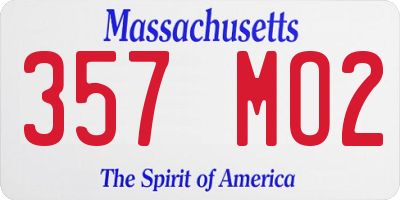 MA license plate 357MO2