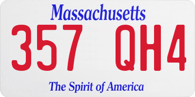 MA license plate 357QH4