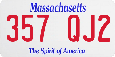 MA license plate 357QJ2