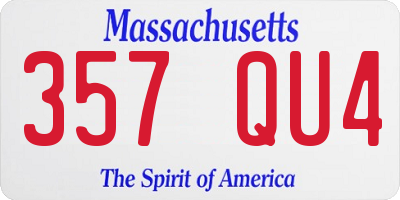 MA license plate 357QU4