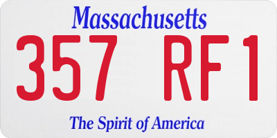 MA license plate 357RF1