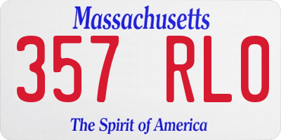 MA license plate 357RL0