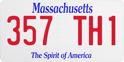 MA license plate 357TH1