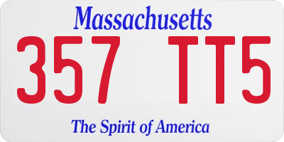 MA license plate 357TT5