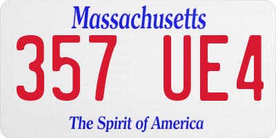 MA license plate 357UE4
