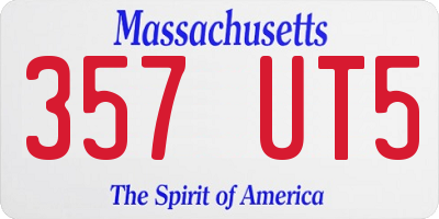 MA license plate 357UT5