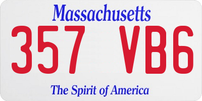 MA license plate 357VB6