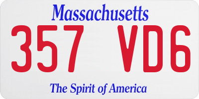 MA license plate 357VD6