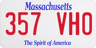 MA license plate 357VH0