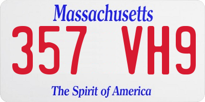 MA license plate 357VH9