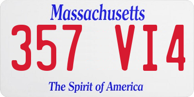 MA license plate 357VI4