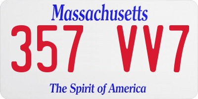 MA license plate 357VV7