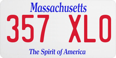 MA license plate 357XL0