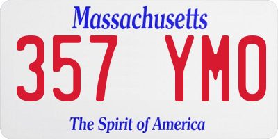 MA license plate 357YM0