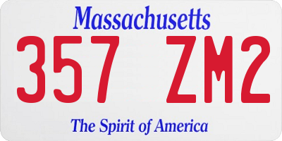 MA license plate 357ZM2