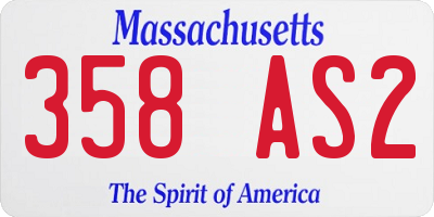 MA license plate 358AS2