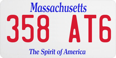 MA license plate 358AT6