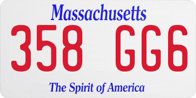 MA license plate 358GG6