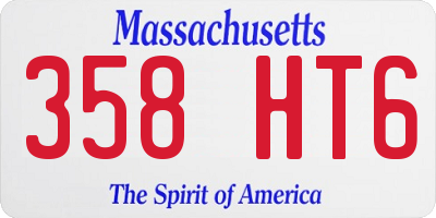 MA license plate 358HT6