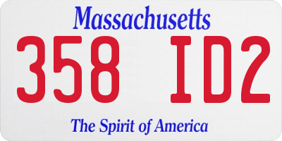 MA license plate 358ID2