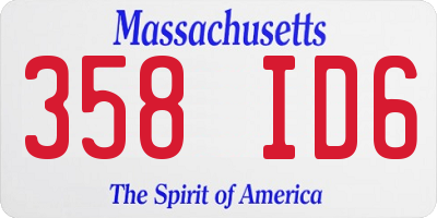 MA license plate 358ID6