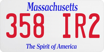 MA license plate 358IR2