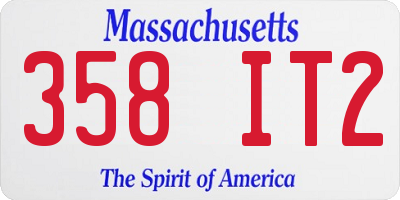 MA license plate 358IT2